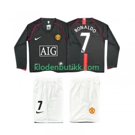 Manchester United Ronaldo 7 2007 2008 Barn Retro Borte Fotballdrakt Langermet